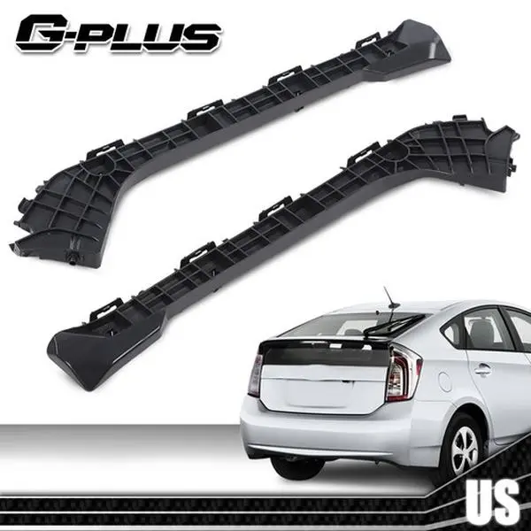 Rear Bumper Retainer Bracket Set (2 Bumper Bracket), Left + Right Side, Compatible with 2010-2015 Toyota Prius, Auto Body Frame Replacement Part