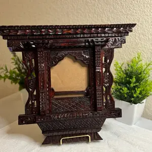 Wooden Ankhi Jhyal - Photo Frame/Wooden -Dark Brown
