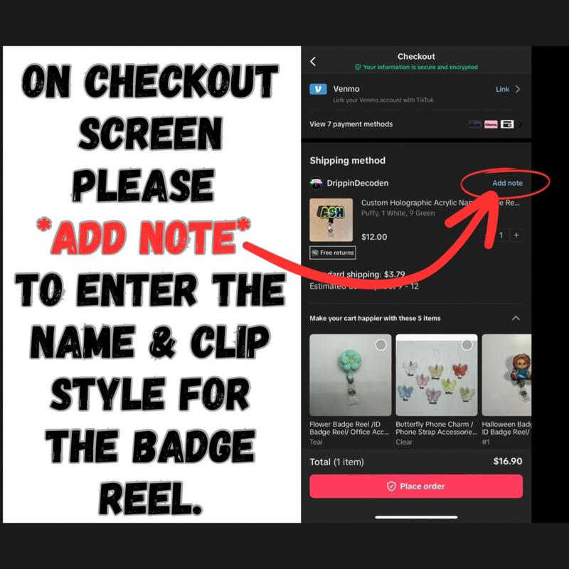 Custom Holographic Acrylic Name Badge Reel /ID Badge Reel/ Office Accessories/ School Accessories nurse