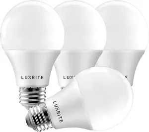 A19 LED Light Bulb 60W Equivalent, 3000K Soft White Dimmable, 800 Lumens, Standard LED Bulb 9W, E26 Base, Energy Star, Enclosed Fixture Rated, Perfect for Lamps and Home Lighting (4 Pack)