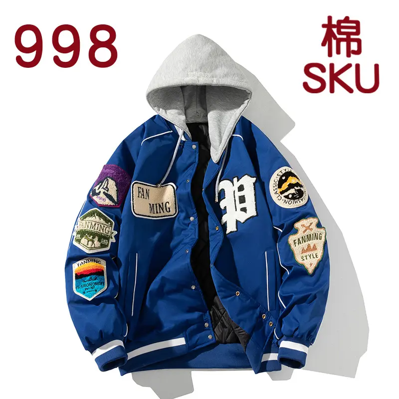 Blue cotton style+gray cap