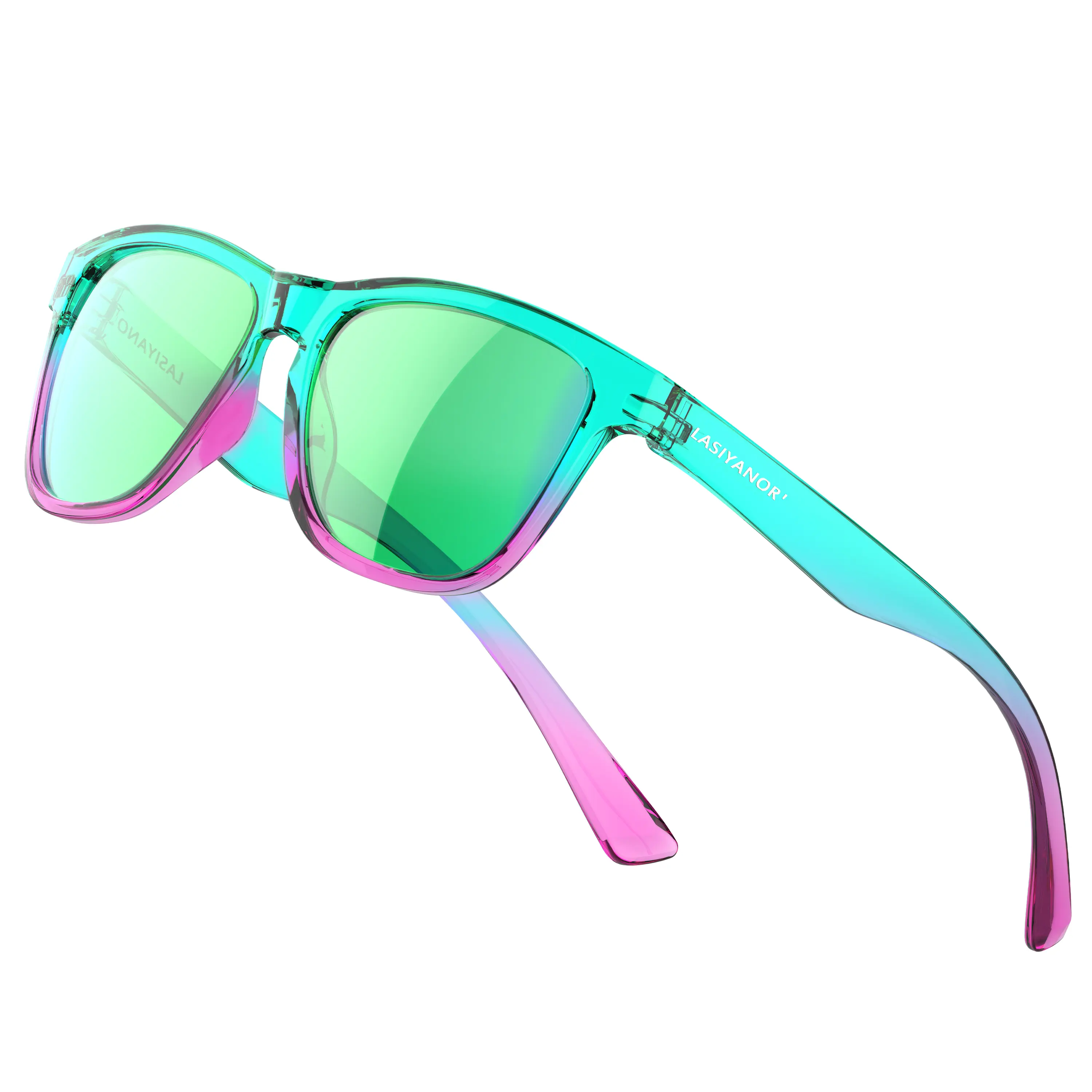 Square Polarized Sunglasses for Women and Men, Gradient UV400 TAC Lens, Lightweight TR90 Frame Anti-Glare Shades for Driving Beach Outdoor