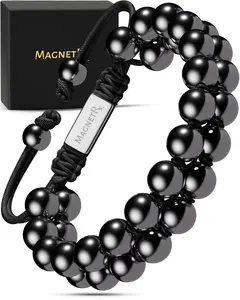 MagnetRX Hematite Magnetic  Bracelet Double Row