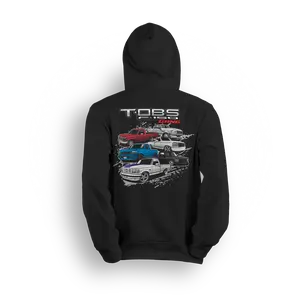 Ford F-150 Stack Hoodie - Mens Casual Long Sleeve Fitted Sweatshirt with Car Pattern & Team OBS Print - Autumn Wear