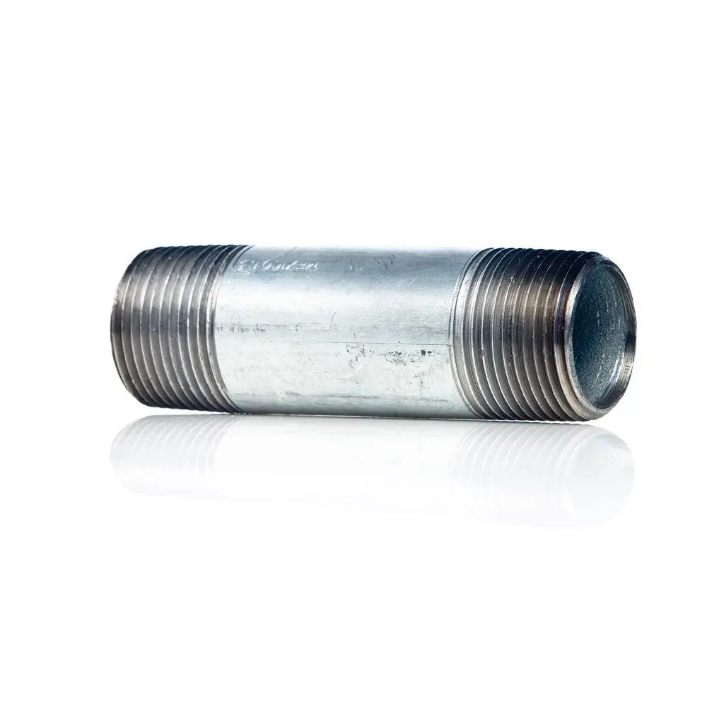 212 MAIN Galvanized Steel Nipple - 0.5x4 in., Malleable Iron, Threaded Ends, Zinc Coated, Assembled Water & Drainage Solution for Boating (Sports & Outdoor Water Sports), Galvanised
