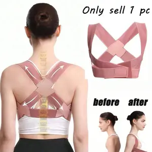 New adult posture corrector, posture belt, invisible posture corrector, shoulder support strap, adjustable back support, relieves back pain, improves posture and provides lumbar support, comes with body straps and support straps, Adjustable back brace
