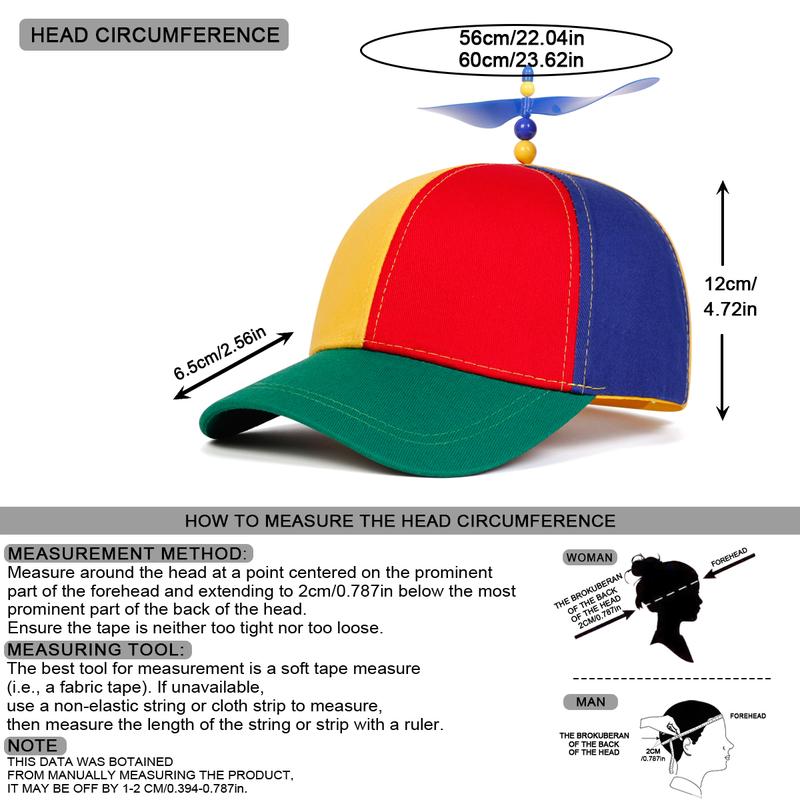 Unisex Propeller Baseball Cap Outdoor Adjustable Sunscreen Leisure Hat Travel Tourism Beach Vacation