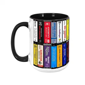 [SALE UP TO 51%] 70s 80s Rock Albums Cassette Mug, Retro Mixtape Coffee Cup, Classic Rock Fan Gift, Nostalgic Music Decor