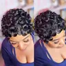 ShowReal Pin Curl Pixie Cut Wigs Chioma Wigs for Black Women Short Pin Curls Wigs Pixie Cut Brizalian Virgin Human Hair Glueless Wigs Full Machine Made 025 Pixie Cut Wigs