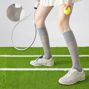 Wicking Sports Compression Calf Socks, Ultra-Breathable Ultra-Thin Knee-High Socks with Light-Compression Summer-Ready Mesh Design, Ideal for Tennis, Fitness, Running, Wicking Sports Socks
