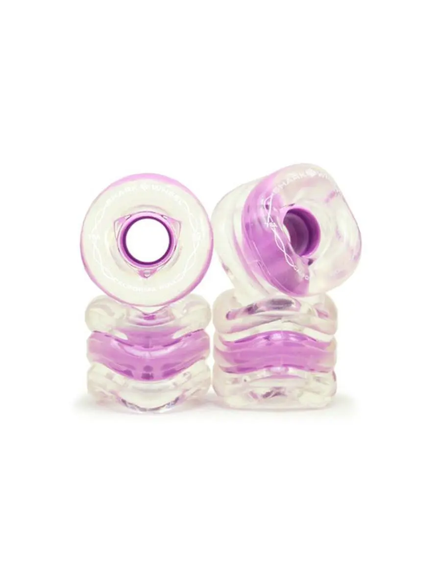 Shark Wheel 60mm, 78a Clear With Purple Hub California Roll