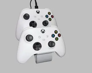 Dual Controller Stand for PS4 PS5 Xbox Series S X Hold Two Controllers 3D Printed Plastic Ergonomic Design Matte Anti Glare Finish Console