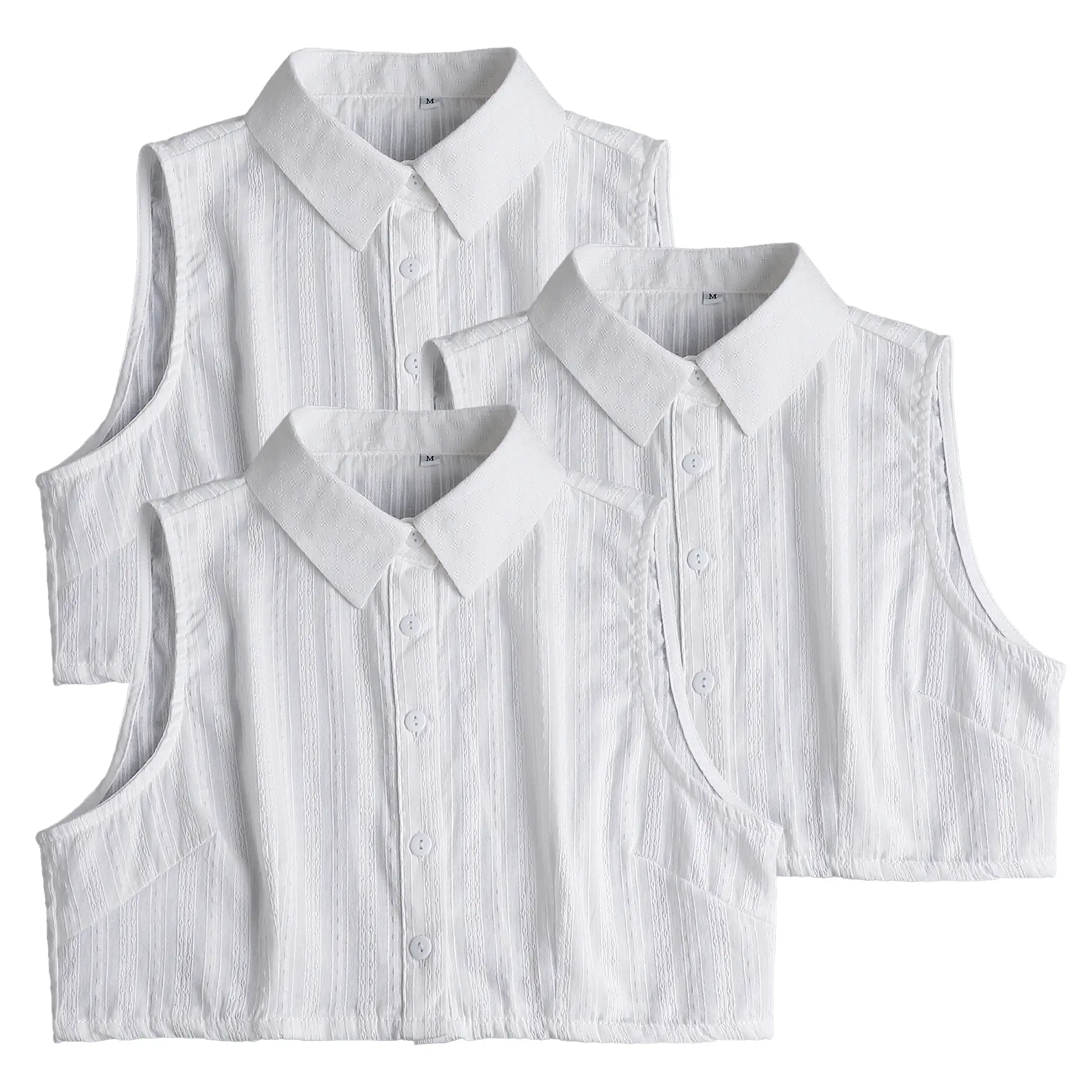 white pointed collar-3pcs