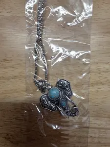 Elephant Pendant and Chain, Animal Figure Necklaces, Elephant-Shaped Necklaces, Ethically Sourced Costume Jewelry