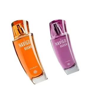 Jafra Duo Navigo ocean glass bottle and box