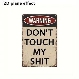 Vintage Style Warning Sign, 8in x 12in - Durable Fiberboard Wall Hanging Decor for Garages, Workshops, Home Offices