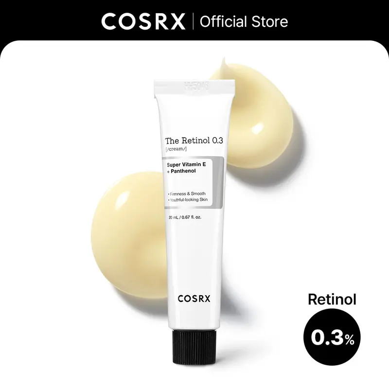 [COSRX Official] The Retinol 0.3 Cream (20ml) | 0.3% PURE RETINOL BOOST SKIN ELASTICITY & FIGHTS FINE LINES, EYE WRINKLES Comfort Skincare