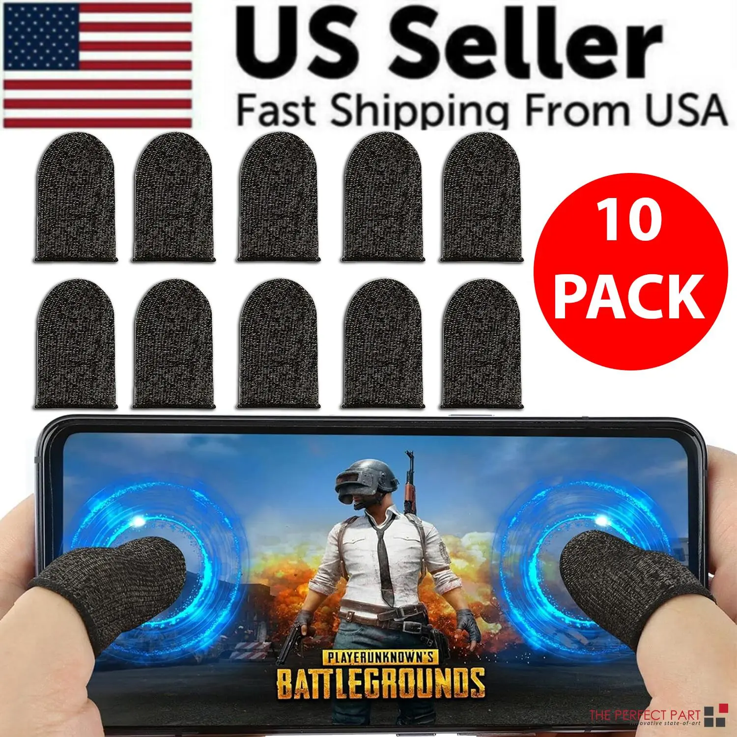 10 Pcs Screen PUBG Gaming Finger Sleeve Game Controller Mobile Sweatproof Gloves Console