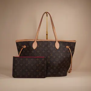 Pre-owned Louis Vuitton Canvas Shoulder Bags Monogram Neo Neverfull MM Pivoine