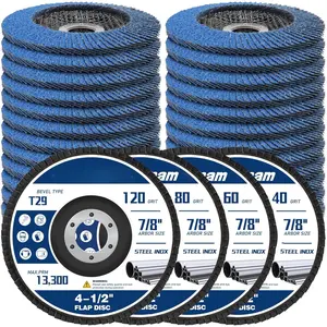 24 Pack of Flap Discs 4 1/2 for Angle  Grit 40 60 80 120 Type 29 Zirconia Grinding Wheel for  Metal Sanding