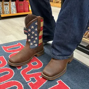Durango Patriotic Work Boot with American Flag Design and Durable Construction for Comfort and Style Footwear