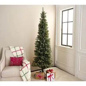 9' Twinkling Pencil Tree w/Glistening Branches by Valerie