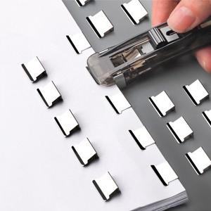2 Pcs Handheld Reusable Creative Stapler Push Stapler Clips Paper Clamp ...