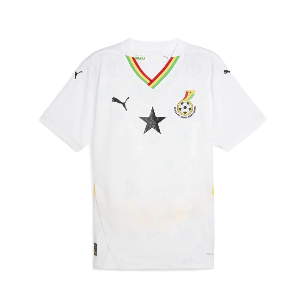 PUMA Mens Ghana Association Home Replica Jersey Casual - White