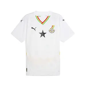 PUMA Mens Ghana Association Home Replica Jersey Casual - White