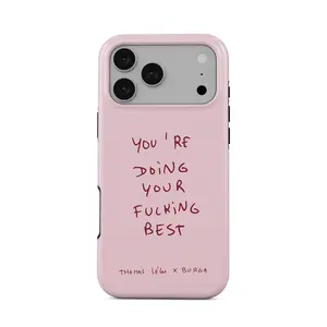 Burga Your Best  Case for iPhone 17/16/15/14/13/12/11 Air/Plus/Pro/Pro Max – Airy Elegance, Retro Cloudscape Design, Wireless Charging Compatible, Perfect Gift for Her & Lover
