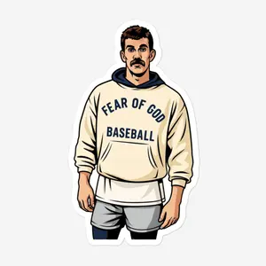 "Fear of God Mustache Bryce" Sticker