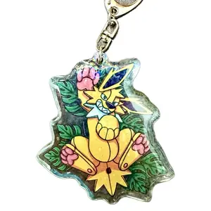 Shiny/Regular Jolteon Pooltoy Holographic Enamel Coated Keychain Limited Edition
