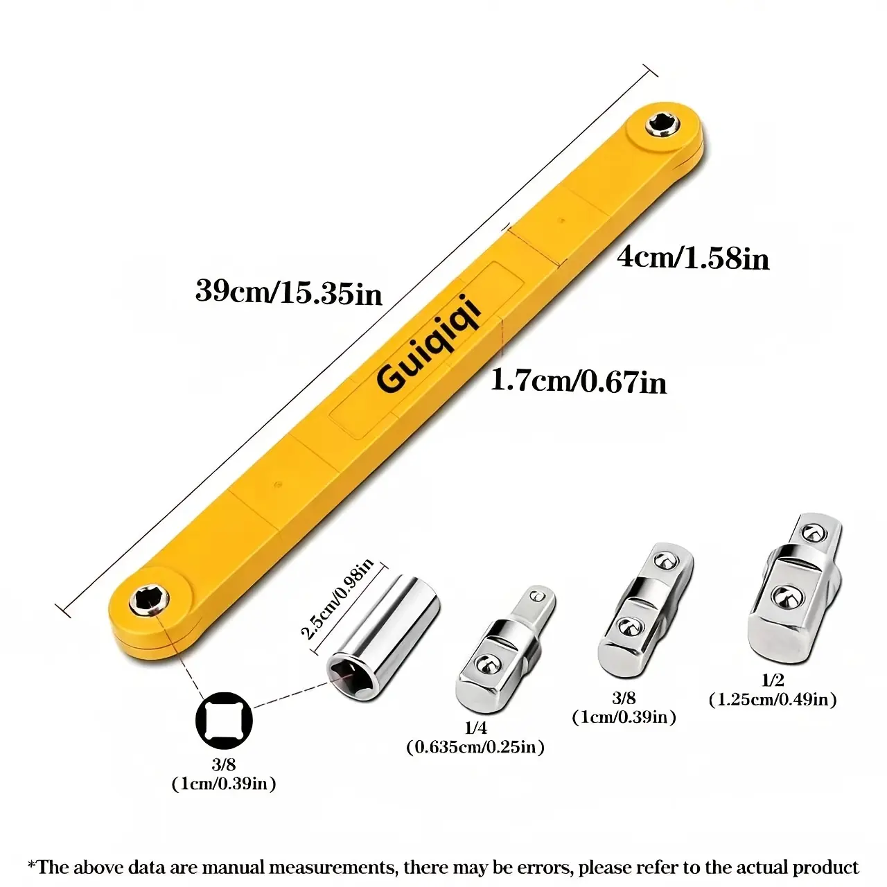 2-in-1 extended multifunctional adjustable extension wrench, crossover dual head dual-use ergonomic ratchet extension wrench, anti slip handle