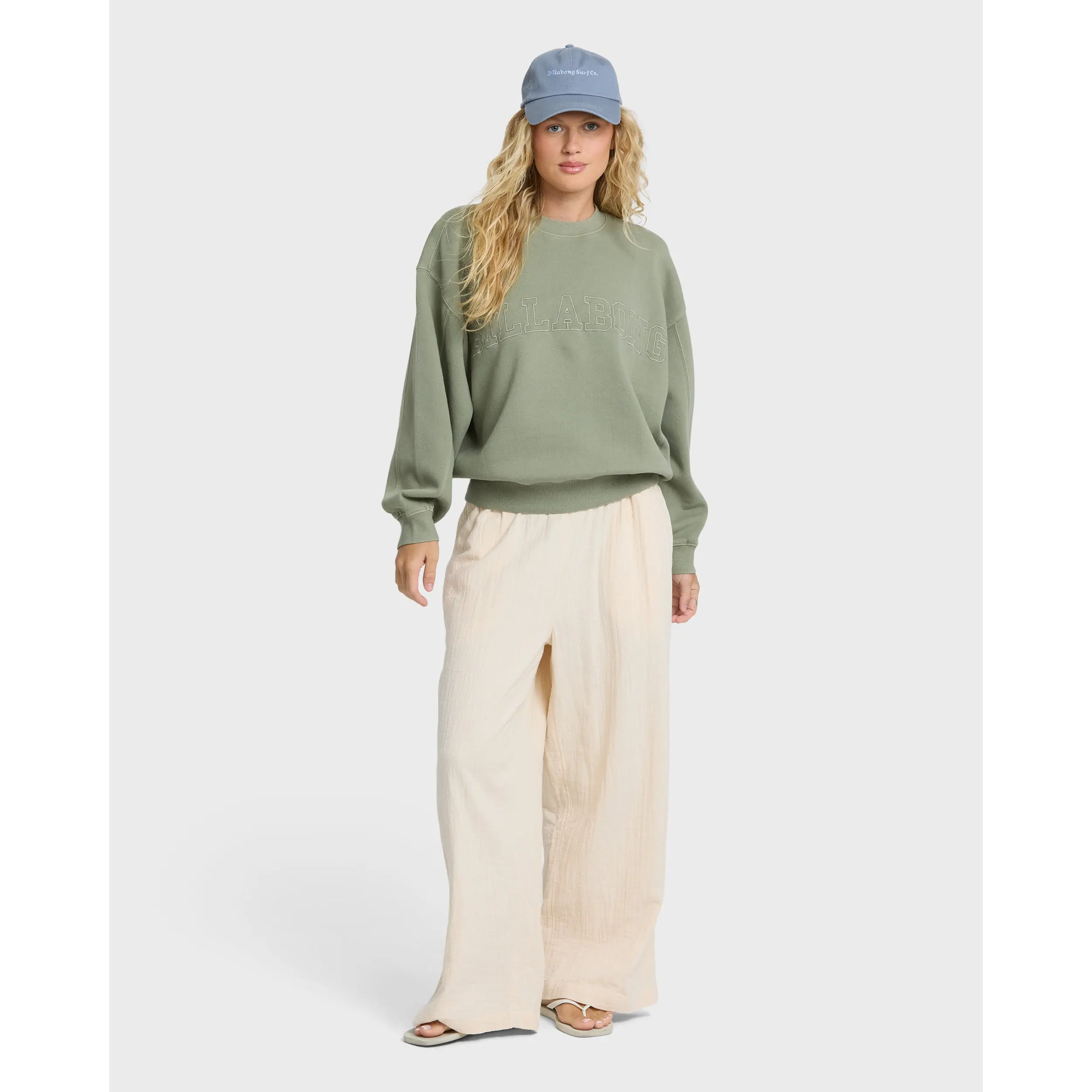 Follow Me Elastic Waist Pants - Dove