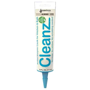 Cleanz 1003550 6 oz CleanSeal Active Enzyme Adhesive Caulk, Almond, Body Oils, Shower Products, Mildew