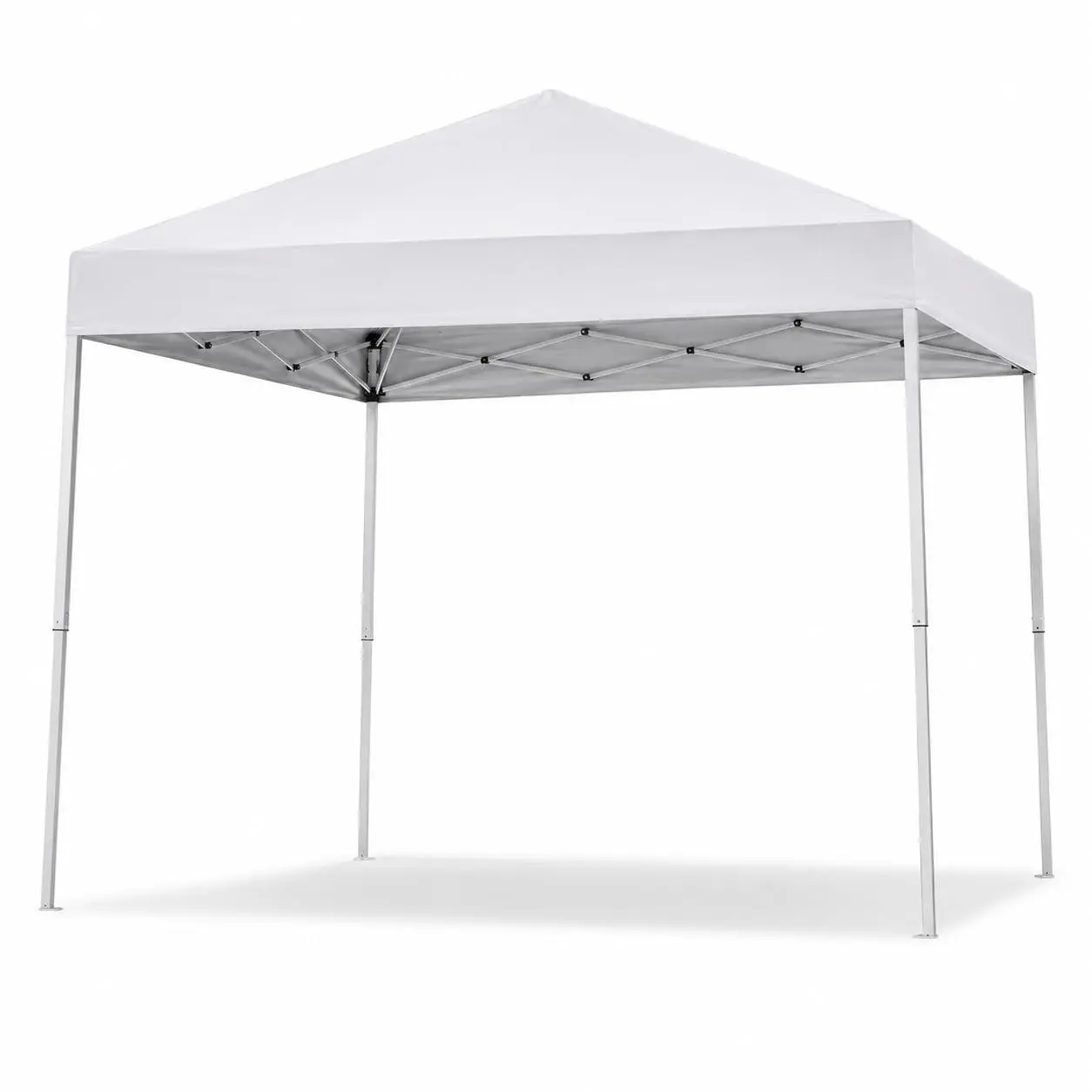 GARVEE 10x10 ft Pop Up Canopy Tent with Slant Legs, Instant Outdoor Gazebo with Heavy Duty Frame, Waterproof UV Protection Portable Shade Shelter for Patio Backyard Camping Beach,White