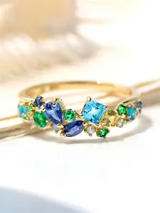 1 PC Elegant Cubic Zirconia Heart Cluster Ring Heart Shaped Ring For Women For Wedding Engagement Anniversary Party Jewelry Valentine's Day Gift