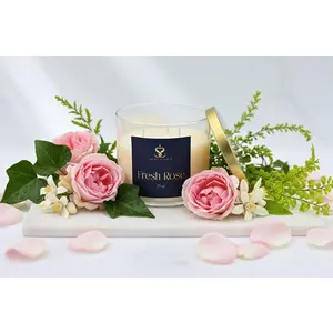 Fresh Rose - Scented Organic Coconut Wax Candle
