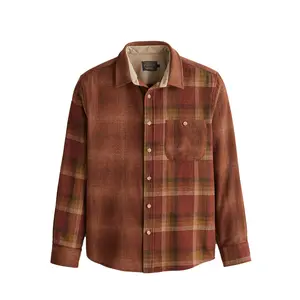 Pendleton Centennial Plaid Shirt Red Mix Multi Ombre 24' Fitted Long Sleeve Casual Preppy Autumn Medium Length Wool RA1087-32701