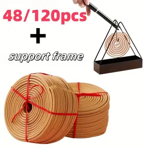 48 Pieces Incense + 1 Hanging Burner, Nordic Style Wall-Mounted Incense Holder, Sandalwood Discs, Dust-Proof, Heat-Resistant, Home Decor