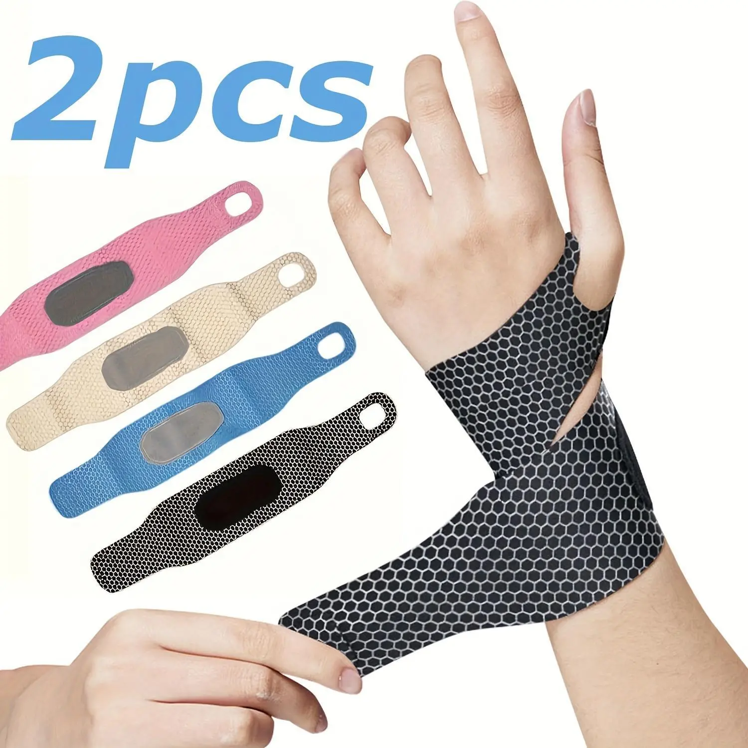 2pcs Lightweight Breathable Sports Wrist Wraps, Protective Covers, Daily Fitness Wrist Supports for Men and Women