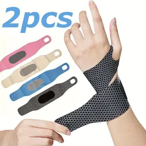 2pcs Lightweight Breathable Sports Wrist Wraps, Protective Covers, Daily Fitness Wrist Supports for Men and Women, Breathable Brace