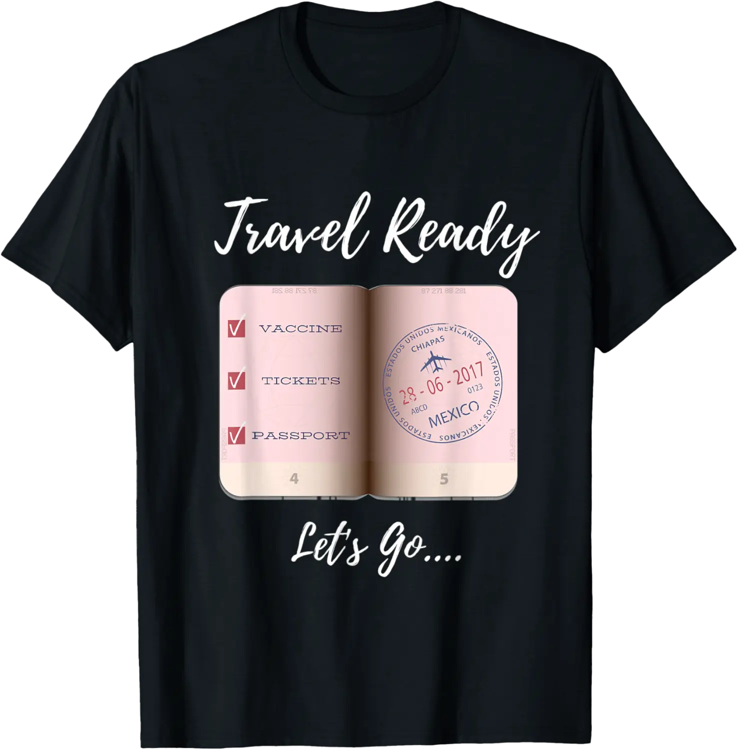 Travel Ready Passport T-Shirt - Feliciabr Shop 63B09R8RJDH5