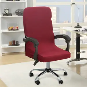Waffle Pattern Office Chair Cover, Stretch Chair Slipcover, Durable & Stylish Design, Easy Clean, Multiple Colors Available, Perfect for Home & Office Use