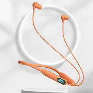 New In-Ear Neckband Bluetooth Earphones - Audio Electronic Mobile Device with 12H Standby, Magnetic Closure, Card MP3 Function, Silicone Build for Travel & Workouts