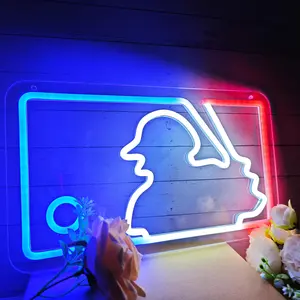 Baseball Neon Signs for Wall Dimmable LED Signs for Bedroom Boys Room Sport Club Bar Baseball Neon Wall Signs Light Wall Art Decor Unique Gift