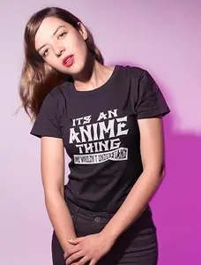 Tstars Anime Novelty Shirt for Women & Teen Girls It's an Anime Thing You Wouldn't Understand Casual Crewneck Tshirt in Cotton-Poly Blend Perfect for Anime Lovers & Streetwear Summer Fitted Shortsleeve Top