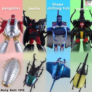 Transformable Model Toy Robot, Devilfish, Pangolin, Beetle, Educational Gift for Kids, Creative Birthday Present, Collectible Item, Figures