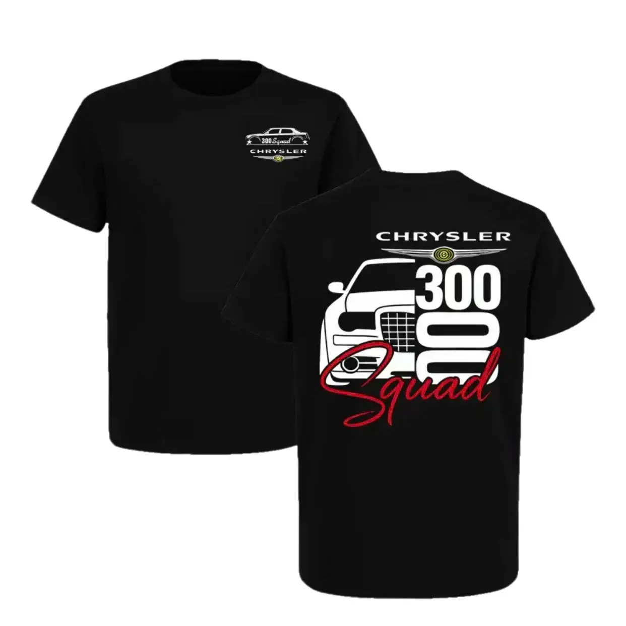 Chrysler 300c Squad T-shirt - Classic Mopar Muscle Car Graphic Tee, Streetwear Menswear Gift For Car Enthusiasts & Fans Cotton Unisex