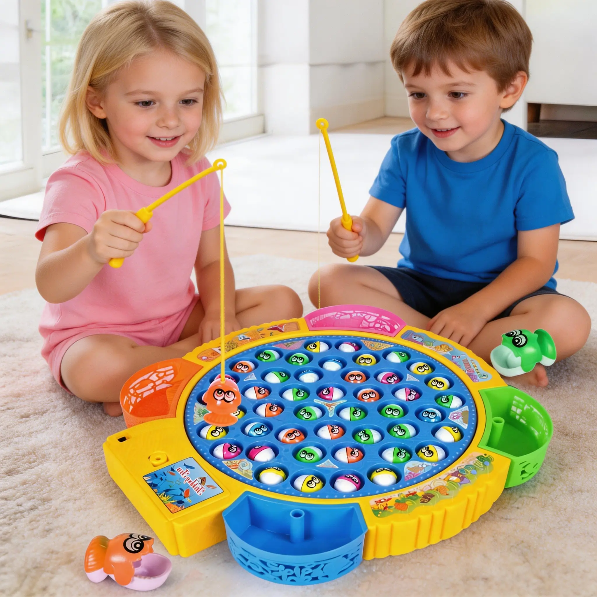 Electric Kids Fishing Toy Game - Concentration Training, Hand-Eye Coordination Toy for Parent-Child Bonding,  Birthday Gifts, Toys Family Fun Game Tabletop Game